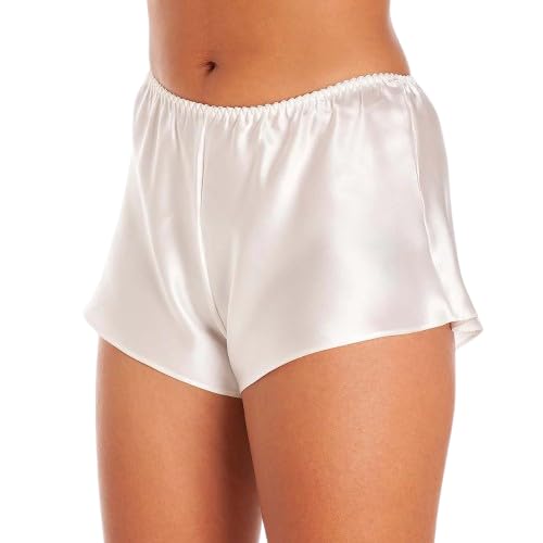urge French Elegance Knickers in White Silk Satin Women’s Luxury High-Waist French Lingerie Shorts, Soft & Lightweight Underwear Special Occasions-picture-20