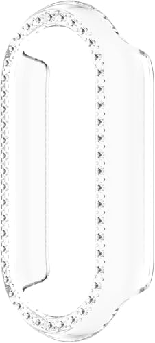 Bling H&uuml;lle f&uuml;r Xiaomi Smart Band 10 Cover, 3 Pack Hard PC Kristall Diamanten Strass Schutz Bumper Shell Smartwatch ohne Displayschutzfolie (klar/klar/klar)