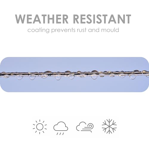 IDEA HOMET Washing Line Rope 20m with Steel Core, Clothes Lines for Outside Heavy Duty, Washing Lines Wire Extra Strong - Image 4