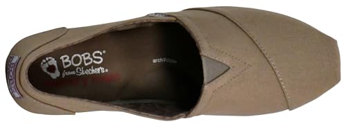 Image of SKECHERS Women's Bobs Plush-Peace & Love, Taupe, 6 M US