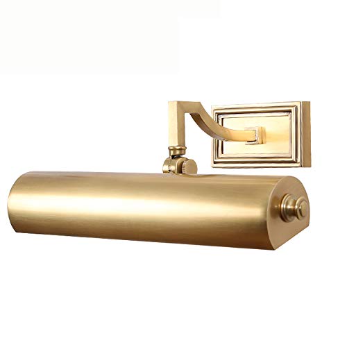 Aplique de pared de cobre ajustable estilo americano para baño y espejo