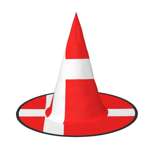 SSIMOO Denmark Danish Flag Halloween Party Hat,Funny Halloween Hat,Costume Accessory For Halloween Party Decor,