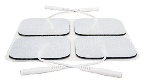 Reserv 2" X 2" Premium Re-Usable Self Adhesive Electrode Pads For Tens/Ems Unit, Fabric Backed Pads With Premium Gel (White Cloth And Latex Free) (1 Pack (40 Electrodes)) #TOP2