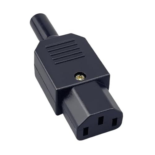 Plug de cable de alimentación AC hembra IEC BK para sustitución de conectores rectos 6