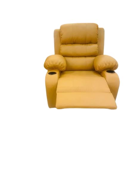 Sky Homes 1 Seater Fabric Recliner (Yellow)
