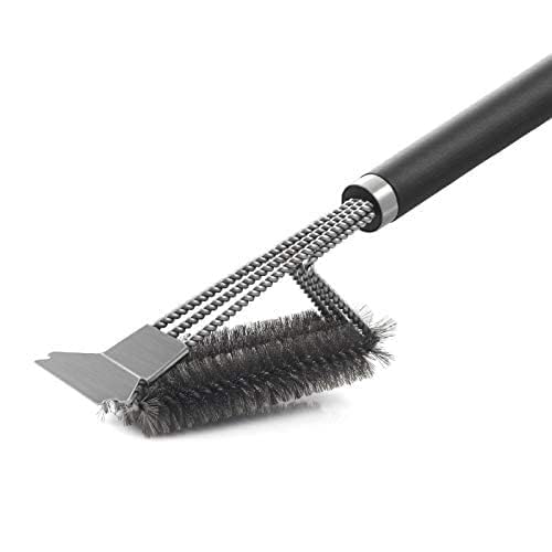 Khazna Grill Cleaning Brush, BBQ Grill Brush and Scraper, Stainless Steel Grill Cleaner with Durable Woven Wire bursh, Safe Grill Cleaning Tool