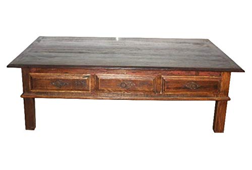 Mesa de Centro Rústica Ravena em Madeira de Demolição - Cód 2117
