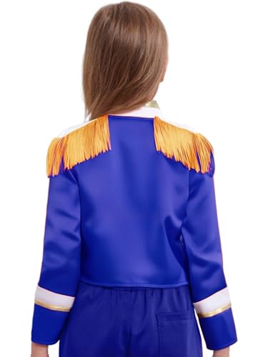 Moily Kids Girls Boys Drummer Jacket Marching Band Uniform Long Sleeve Mock Button Down Coat Top2