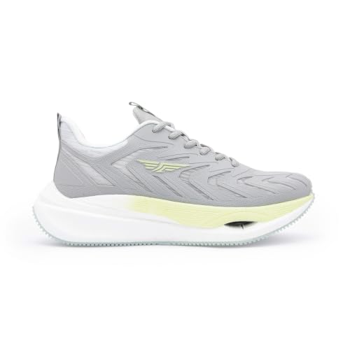 Image of Red Tape Men's Sneakers Grey Green Mesh KPU Round Toe Lace-Up