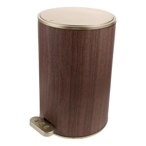Poubelle cuisine 12l en plastique rond avec couvercle à pédale