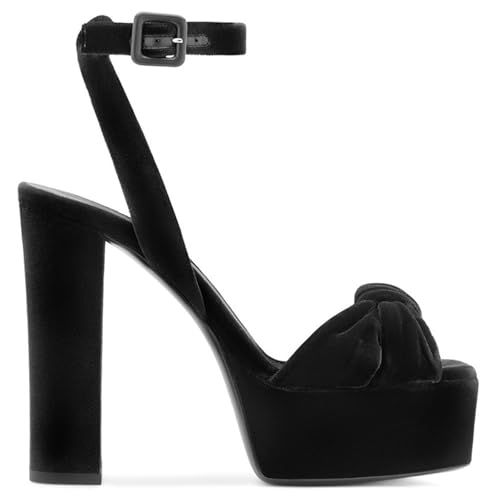 Women's Velvet Chunky High Heel Waterproof4