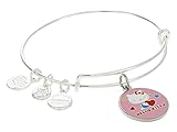 Alex and Ani Hello Kitty Hearts A Flutter Bracelet Silver One Size