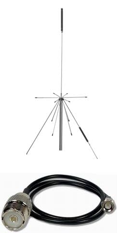 ���d�g�H��(DIAMOND) ��IC-R6��DJ-X82�ȂǂɑΉ��\��D150 �Œ�p�X�[�p�[�f�B�X�R�[���A���e�i�{SMAP-MJ�ϊ��P�[�u�����t���̋����25mm�`50mm�̃p�C�v�ɌŒ�\�ł���