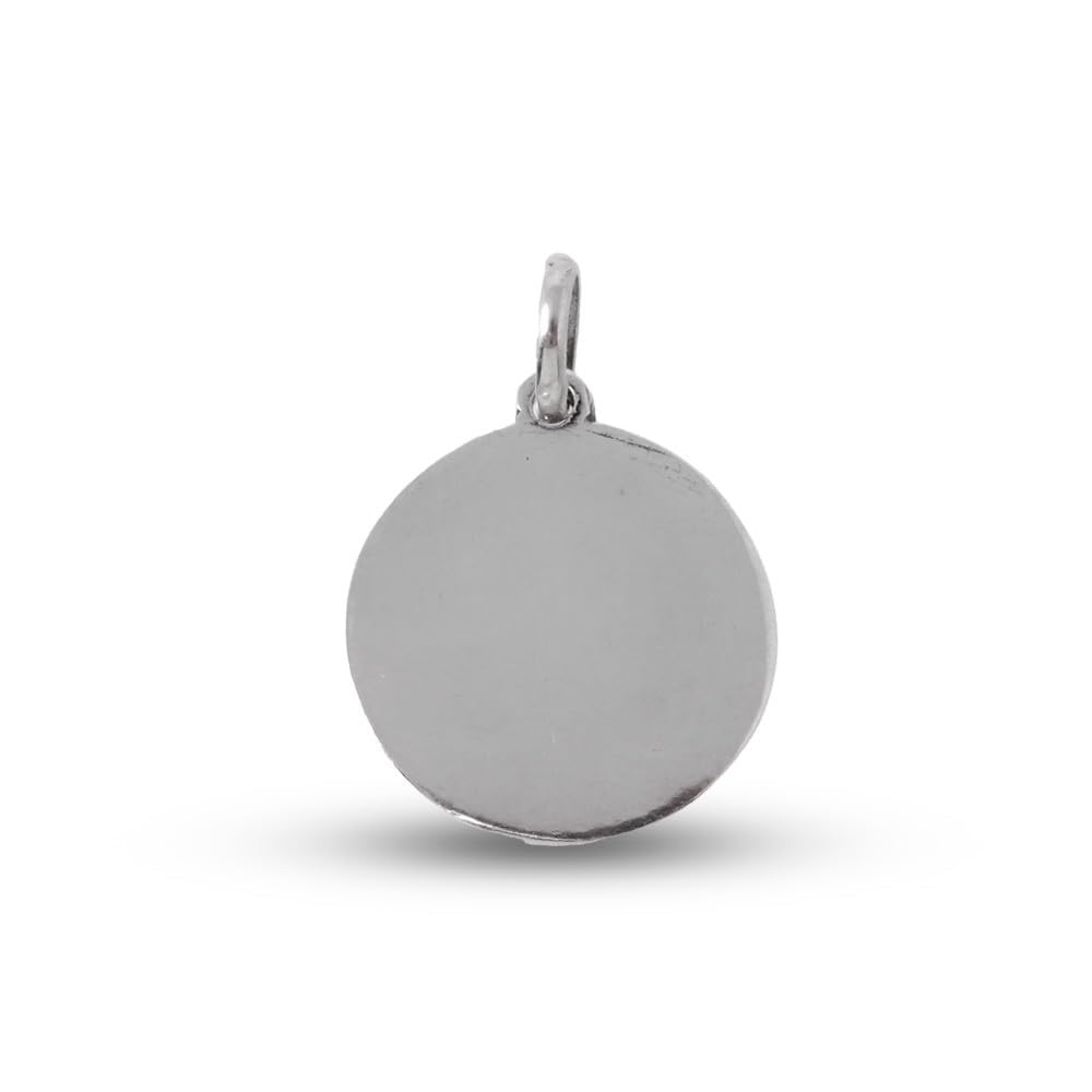 Ciondolo medaglia Vergine di Regla Chipiona Cadice Argento sterling massiccio 925 m 19 mm.