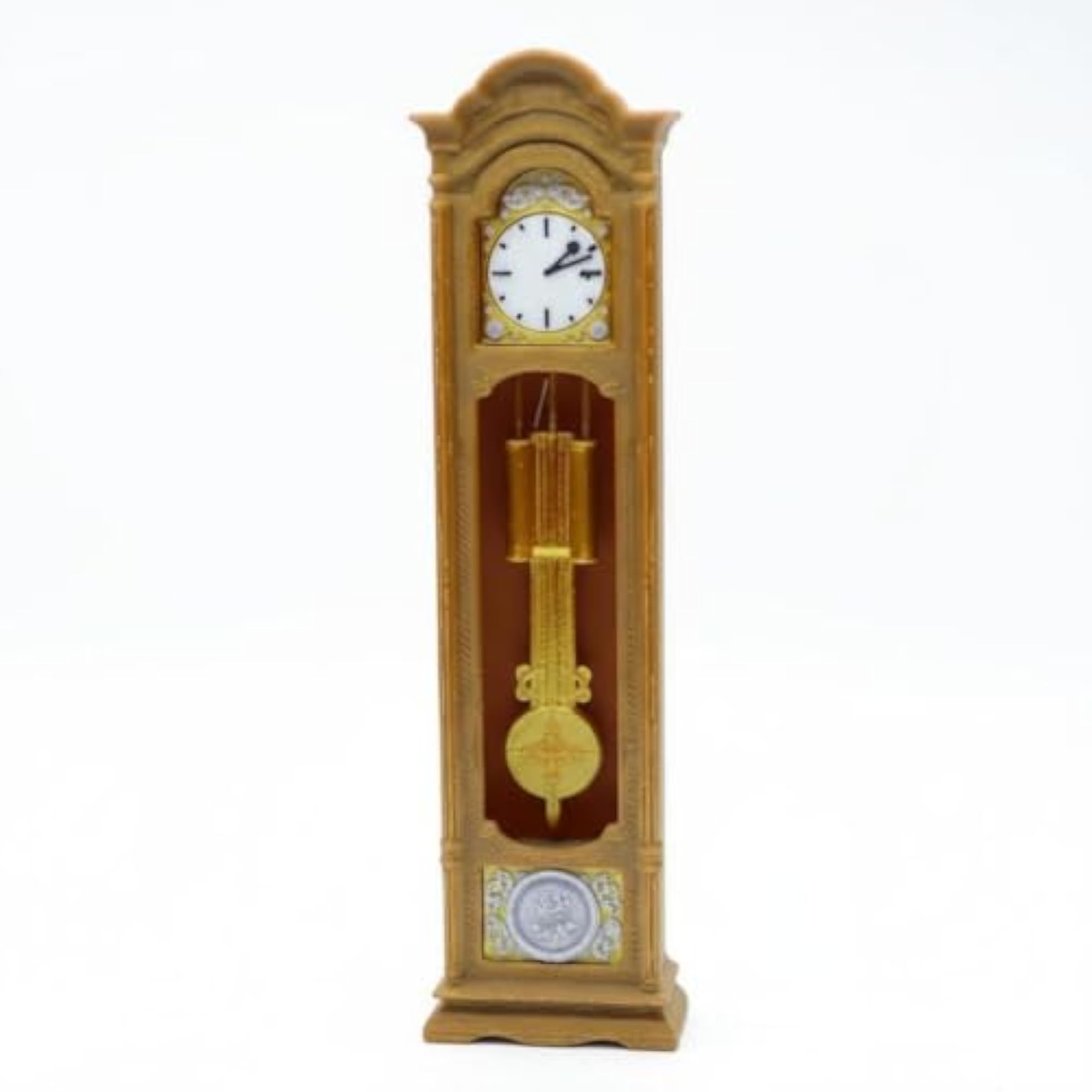 Highly Detailed 1:12 Scale Dollhouse Pendulum Clock, Realistic Decoration