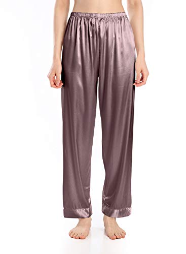 Wantschun Womens Satin Silk Sleepwear Pyjama Pants Nightwear Loungewear Pajamas Bottom Trousers Lounge Pants XXS-XXXL