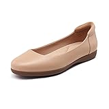 DREAM PAIRS Women’s Dfa217 Round Toe Comfortable Ballet Dress Work Flats Shoes, Size 9, Nude