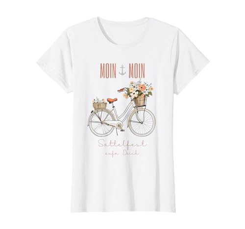 Holland Fahrrad ebike Radl Retro Vintage Blumen Damen Frauen T-Shirt