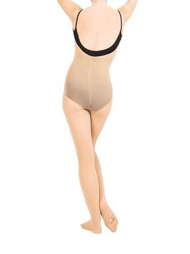 Body Wrappers Womens A91/A91X TotalSTRETCH Convertible Foot Camisole Body Tights, S-M, Jazzy Tan
