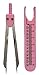 A2ZSCILAB Deluxe EKG ECG Nurse or Doctor Caliper for Measuring Electrocardiographs (Pink)