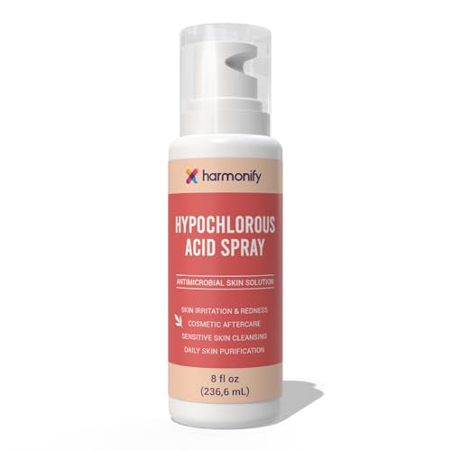 Hypochlorous Acid Spray 8 fl oz - Antimicrobial Skin Solution for Face & Body - Hypochlorous Acid for Sensitive Skin, Redness & Acne - Daily Skin Cleansing & Cosmetic Aftercare