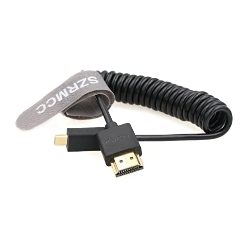 SZRMCC 8K 2.1 Micro HDMI to HDMI High Speed Coiled Cable for GoPro Hero 3/4 Canon EOS M5 Sony A6000 A7III RX10 Nikon B500 Z6 Raspberry Pi 4 Atomos Ninja 2 Monitor - Image 2
