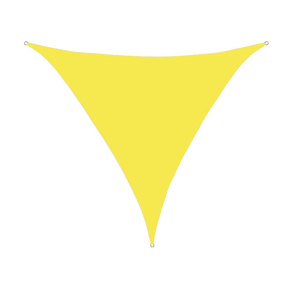 Voile d'ombrage triangulaire auvent durable et résistant aux intempéries jaune 4m