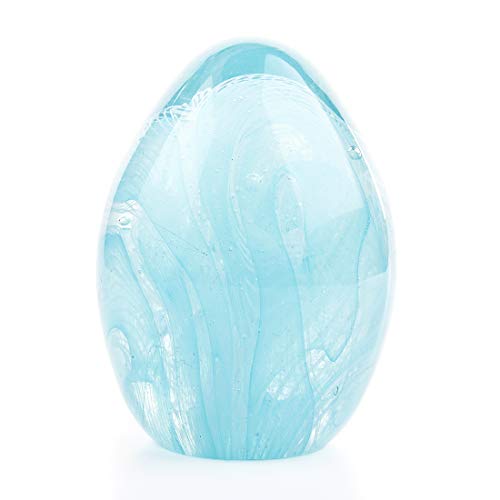 Presse-papier en verre œufs de Pâques bleu ciel Crystal Blessings décoratif