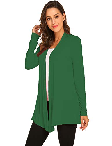 Image of Newchoice Womens Casual Lightweight Long Sleeve Cardigan Soft Drape Open Front Fall Dusters (S-3XL)