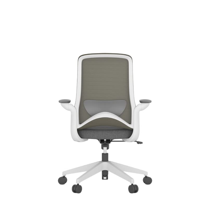Image of ErgoLab Dolphin Office Chair, Mid Back Ergonomic Mesh Home Office Desk Chair, Computer Chair with Comfortable Cushion Seat and Adjustable Armrests, Single Lock Mechanism & Strong Nylon Base - White