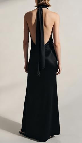 Image of Yiulangde Women's Backless Smocked Maxi Dress Sexy Spaghetti Strap Cut Out Flowy Beach Long Dress Vacation Casual Sundresses