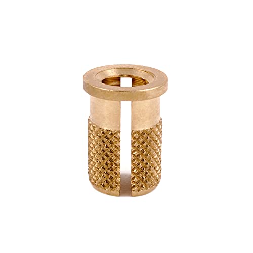 E-Z Lok Threaded Insert For Plastic - Flanged - Brass - 1/4-20 (Pack Of 25) #TOP17