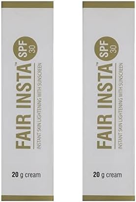 Fair Insta Instant Skin Lightening Cream with Sunscreen SPF30-(20gm)-pack of 2