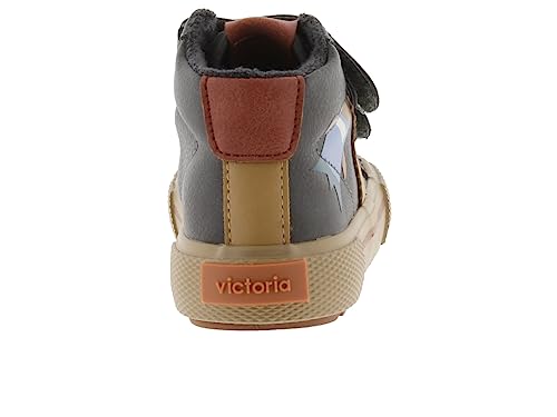 Victoria Boys Tribu Faux Leather Straps And Space Print Sneakers, Antracita,13.5 M US3