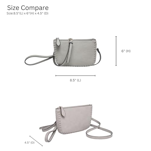 JEN & CO. Bonnie Whipstitch Small Crossbody Bags for Women Vegan Leather Wristlet Wallets Clutch Purses Shoulder Handbag3