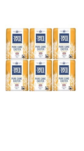 Pure Cane Caster Sugar – 500 g Bag (Pack of 6) | Ultra-Fine Granulated Cane Sugar for Baking & Dessert Use – Vegan, Vegetarian & Kosher-Friendly | Packed by Saras Foods UK