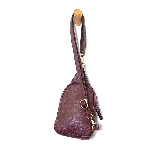 Image of Joy Susan Skyler Sling Bag: Vegan Leather, Zippered Closure, Brass Plated Hardware