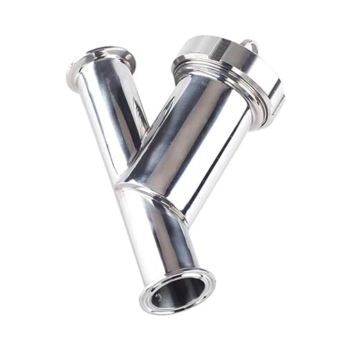 76mm Pipe OD x 3" Tri Clamp Ferrule 91mm 50 Mesh Y-Shaped Strainer Filter SUS 304 Stainless Steel