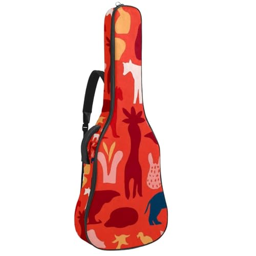 Sac pour guitare étanche avec grand compartiment accessoires rouge