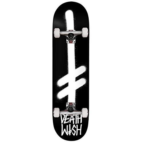 Deathwish Complete Skateboard Gang Logo Black/White 8.5"