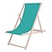 SPRINGOS Chaise longue à monter soi-même, en bois, dimensions : 58 x 92 x 62 cm, chaise longue pliante, fauteuil relax de jardin, mobilier de jardin (turquoise)