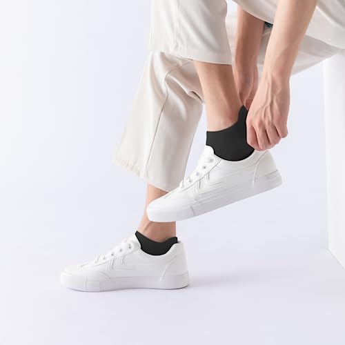 ACCFOD Womens Black Ankle Socks Athletic Running Low Cut Socks With Tab for Women 6-9