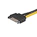 J&D 6 Pin to SATA Power Cable, (2 Pack) SATA 15 Pin to 6 Pin PCI Express (PCIe) Graphics Video Card Power Adapter (20 cm/8 Inch)