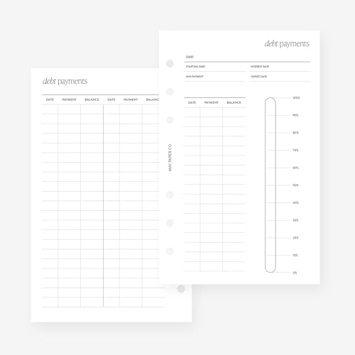 Recharge agenda Franklin Covey budget compact à 6 trous de taille 4,25 x 6,75 pouces