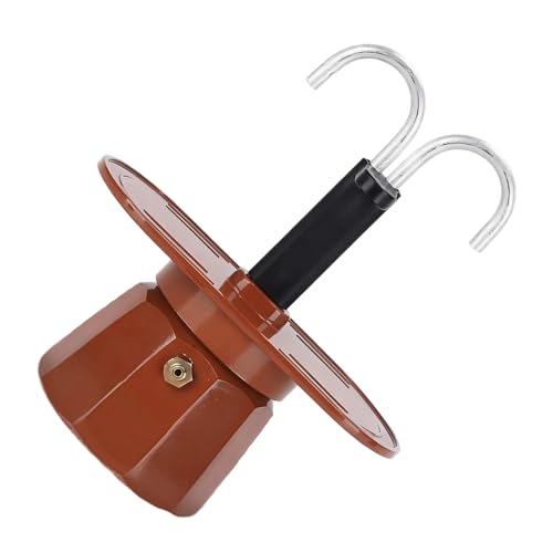 Uqezagpa Macetas multiusos de aluminio de doble tubo para uso en interiores y exteriores, cafetera de café expreso, preparación rápida para 2 tazas, ollas pequeñas de moca
