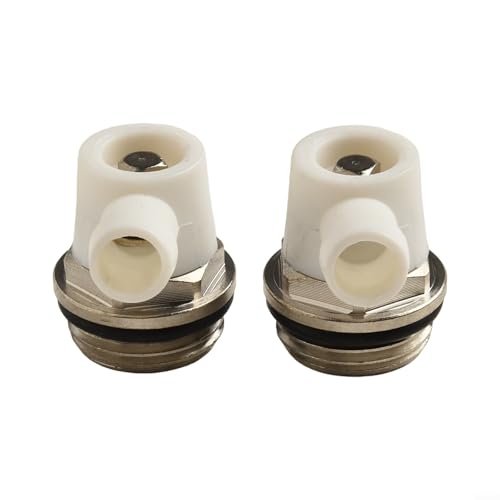 Valvola di sfiato del radiatore con naso girevole da 1/2 pollici, filettatura autosigillante, in ottone nichelato, valvola di sfiato dell'aria per sistema di riscaldamento, controllo efficiente del