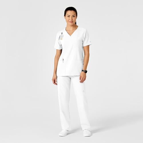 Wink W123 Unisex Multi-Cargo Scrub Pant, White, 3X by WonderWink - Used condition - Image 3