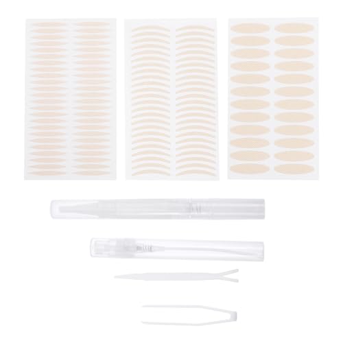 Abaodam Autocollants Double Paupière en Dentelle Noire Invisibles en Pvc, Autocollants Pratiques et Résistants pour Modification des Paupières et Maquillage des Yeux, 1 Set