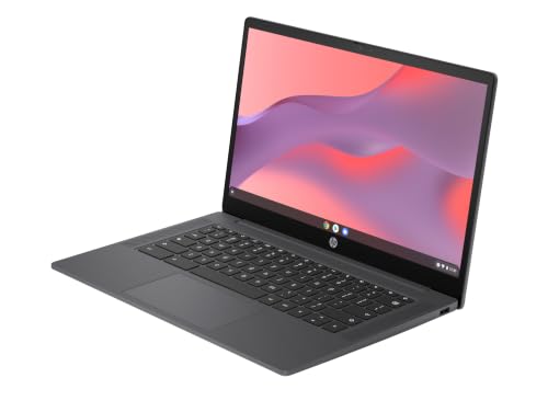 Image of HP Chromebook 14 Laptop (14 inch HD, Intel 4-Core N100, 4GB RAM, 64GB eMMC + 64GB SD Card) for Home, Students & Everyday Use, 12-Hr Battery Life, Fast charge, Webcam, Wi-Fi 6, IST HUB, Chrome OS (Renewed)