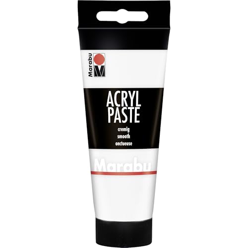 Marabu Acrylpaste Weiß 070 100 ml cremig-pastose Strukturpaste auf Wasserbasis mischbar wetterfest lichtecht vegan 12020050070